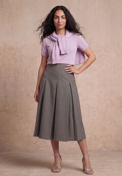 Pleated A-Line Skirt