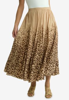 Plus Size Boho Maxi Skirts
