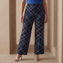 Plus Size Blue Wide Leg Pants