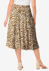 Button-Front Gauze Midi Skirt, , on-hover image number null