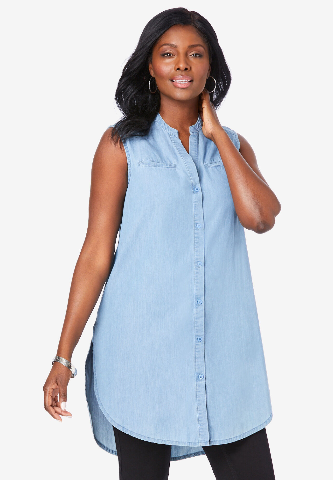 Mavi Jeans Sheryl Denim Tunic Shirt, $98 | Nordstrom | Lookastic