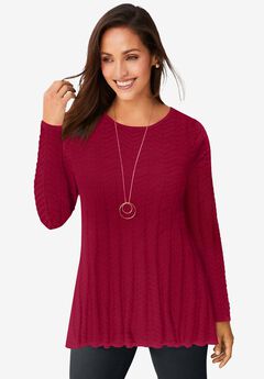 Plus Size Burgundy Sweaters