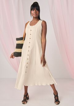 Button Down Gauze Dress