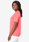 Square Neck Crochet Tee, , alternate image number null