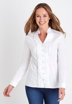 Plus Size Stylish White Tops
