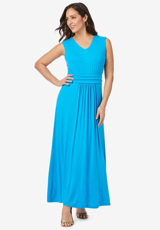 V-Neck Tank Maxi, POOL BLUE, hi-res image number null