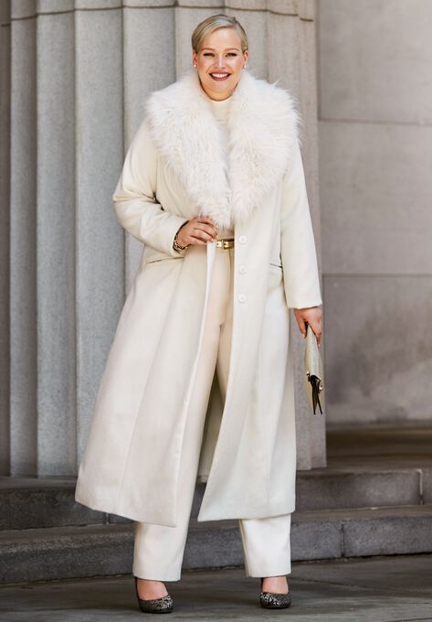 wool and fur coat