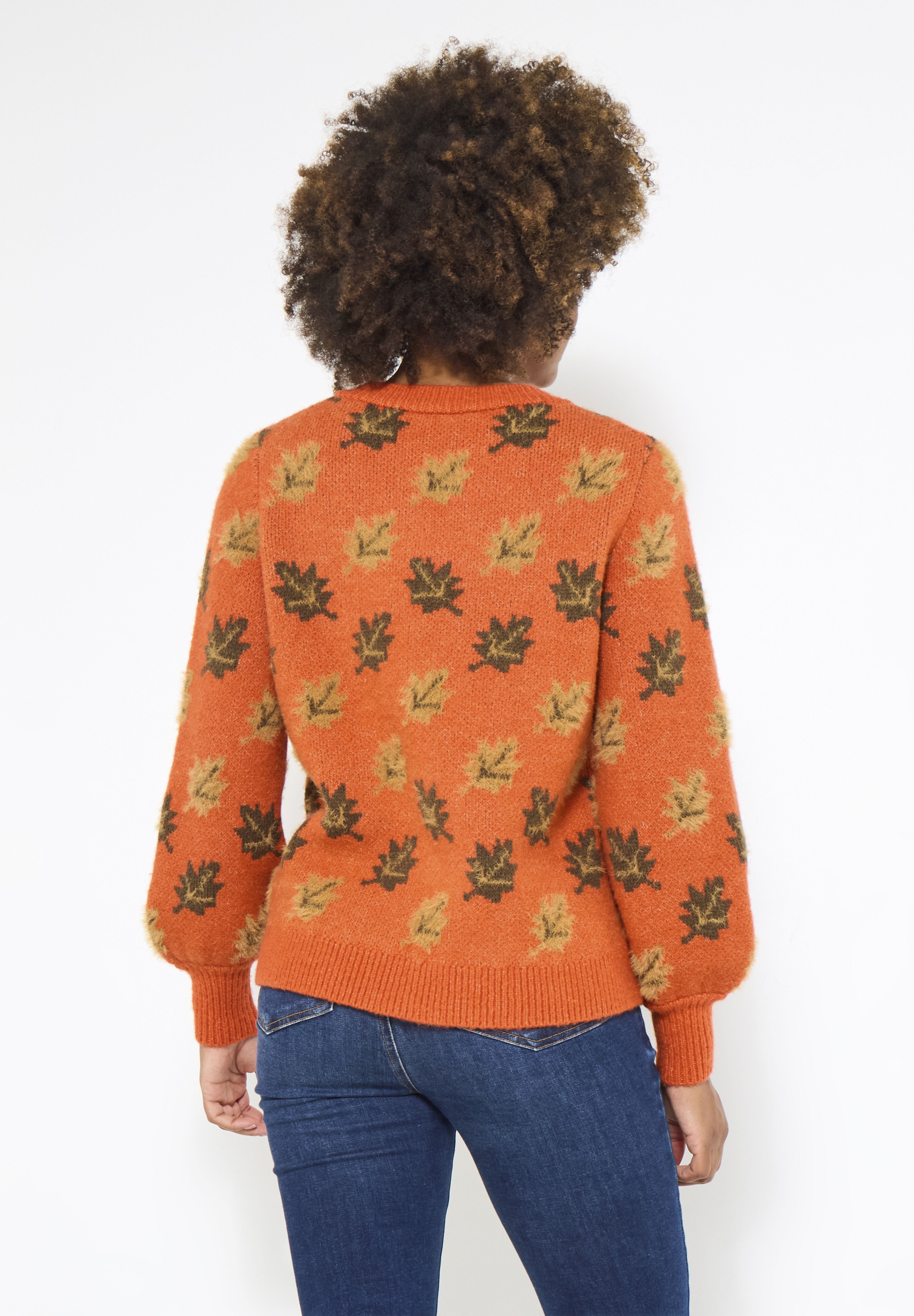 Comfy Leafy Pullover, FALLING LEAF PRINT, on-hover image number 1