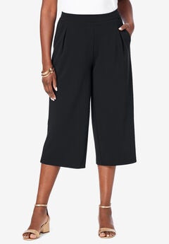 Plus Size Wide Leg Knit Pants