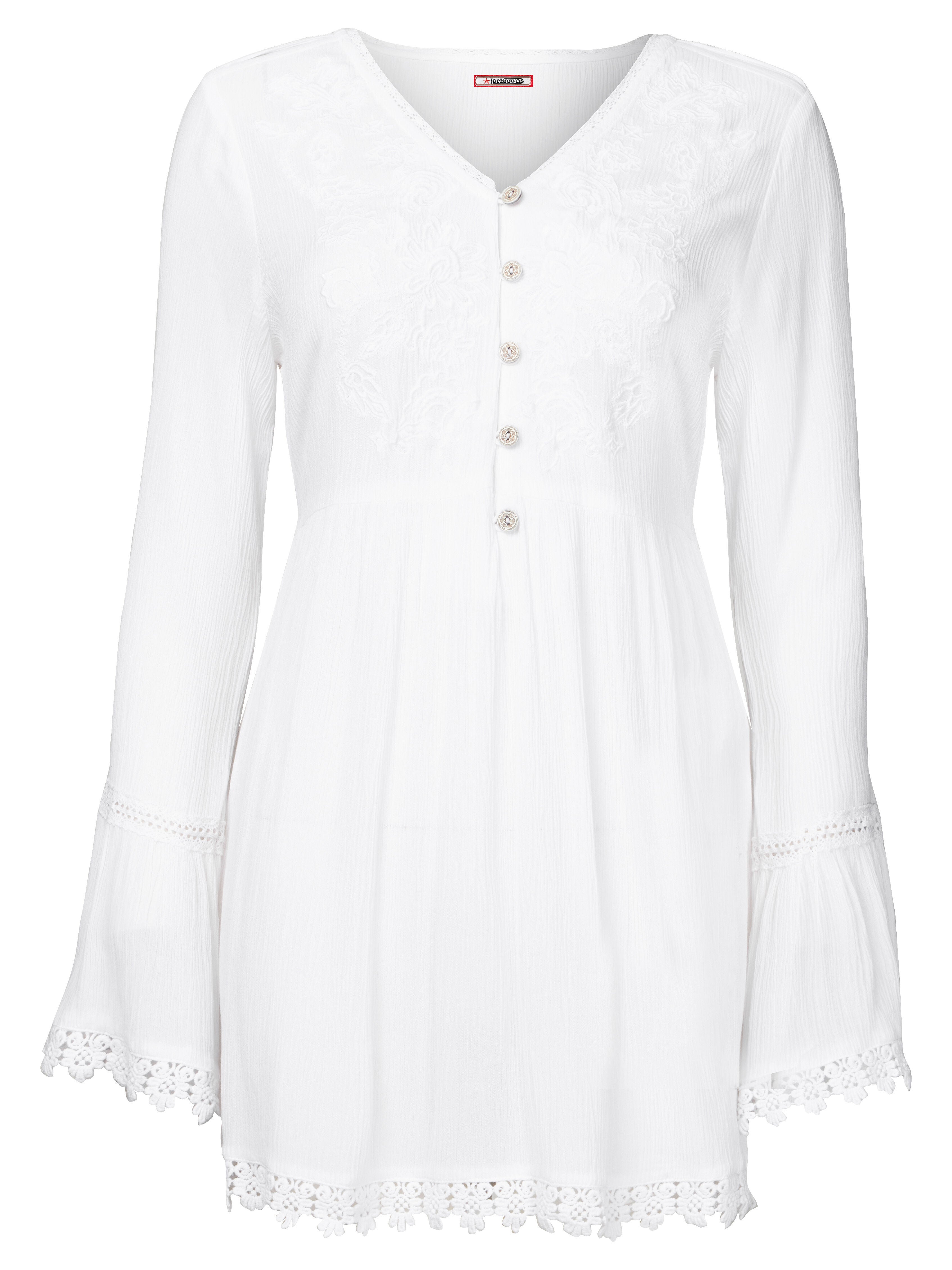 Crochet Crinkle Tunic, WHITE, alternate image number 3