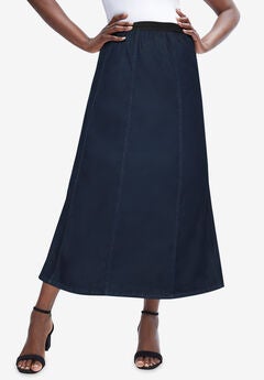 Stretch Denim Jegging Skirt