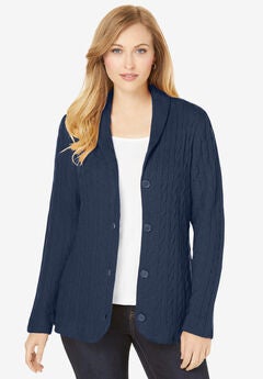 Cable Blazer Sweater