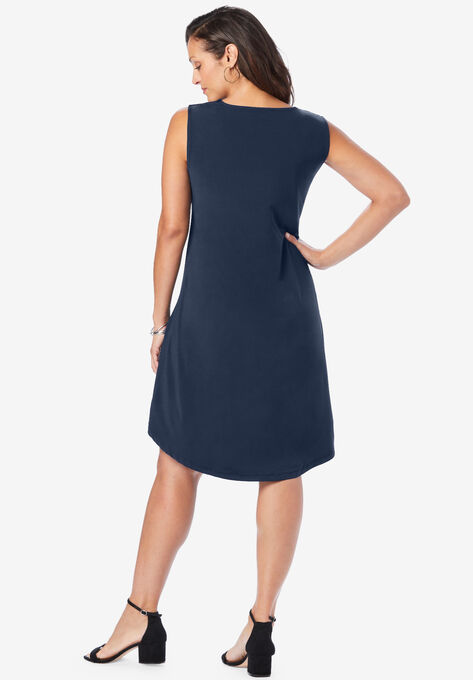 Square Neck Knit Dress, , on-hover image number null