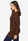 V-Neck Ribbed Sweater, , alternate image number null