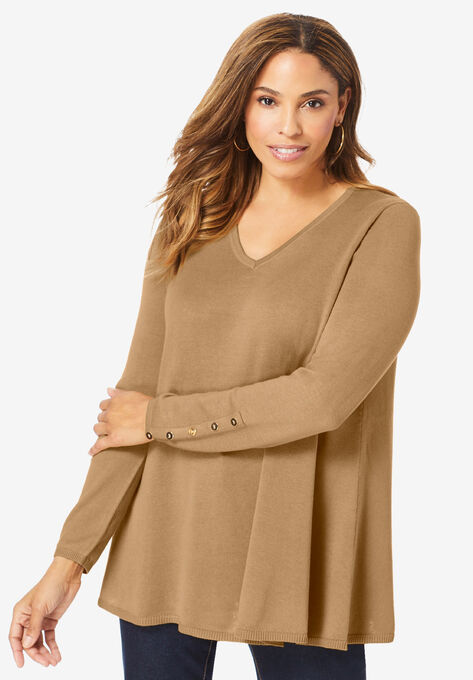 A-Line Sweater, SOFT CAMEL, hi-res image number null