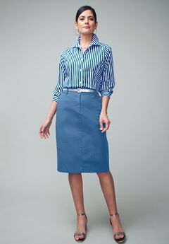 Stretch Cotton Chino Skirt