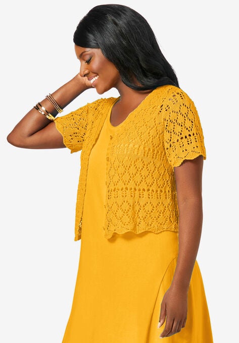 Crochet Shrug, , alternate image number null