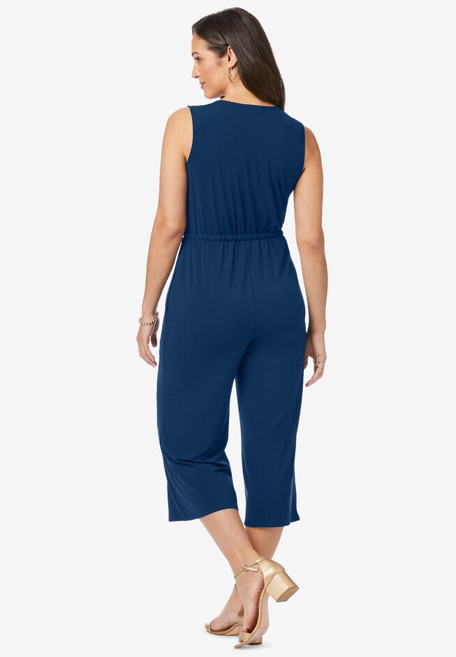 Cropped Wide-Leg Jumpsuit, , on-hover image number 1