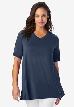 Plus Size Short Sleeve Tunics