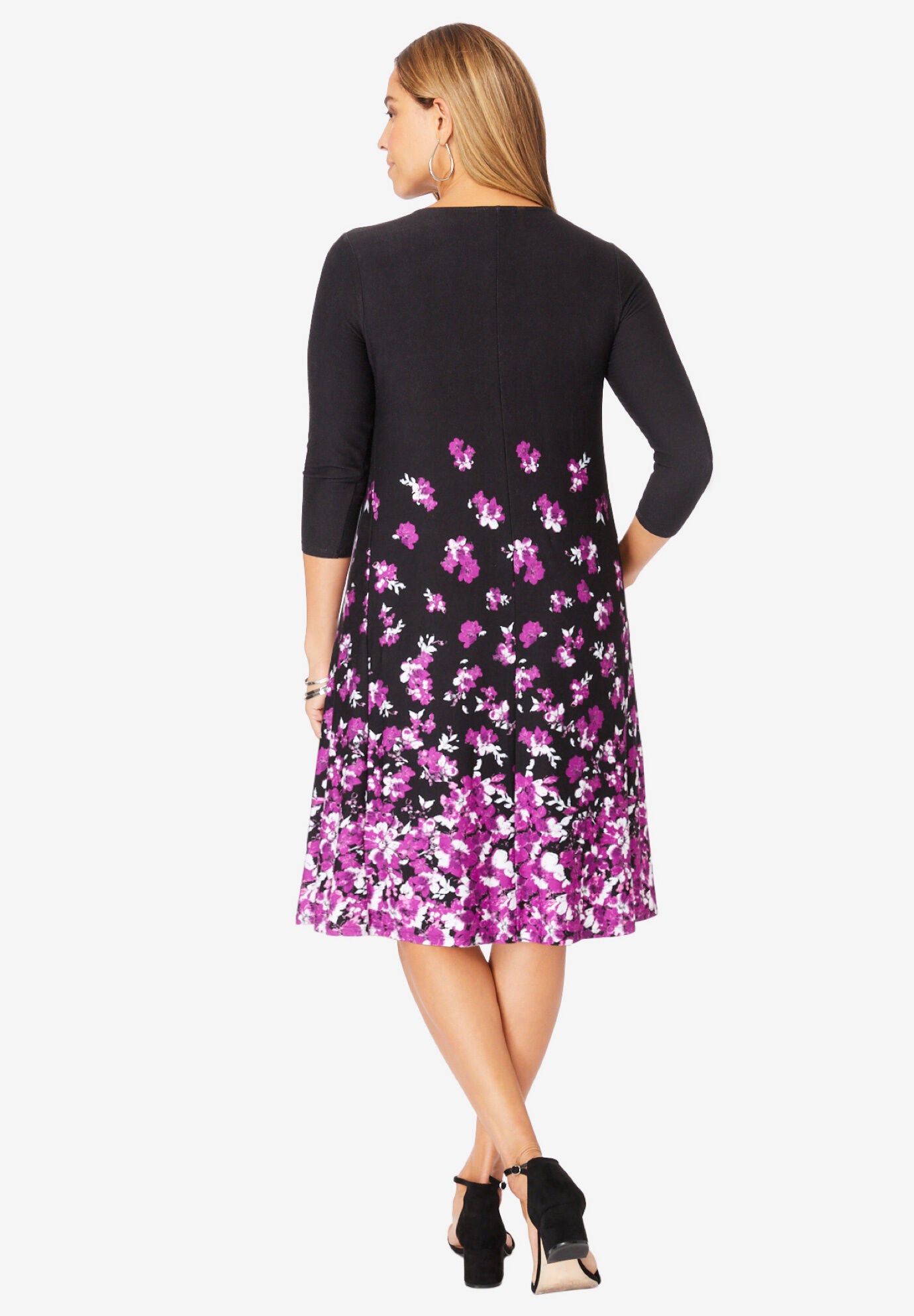 Quarter sleeve t shirt dress sales