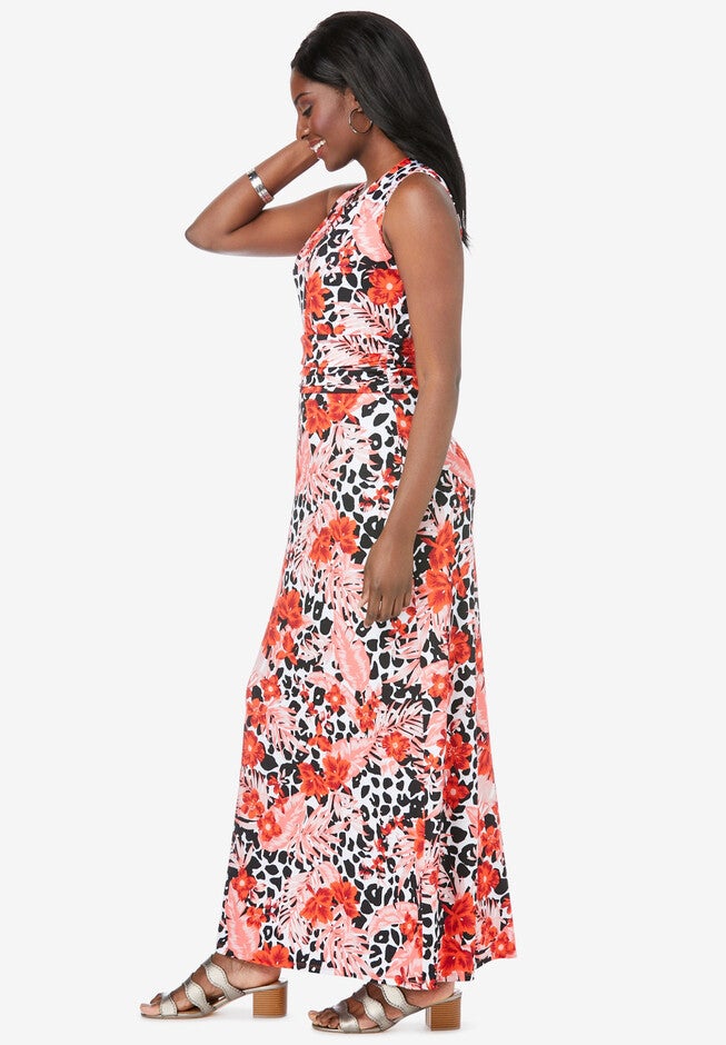 V-Neck Maxi Dress, , alternate image number 2
