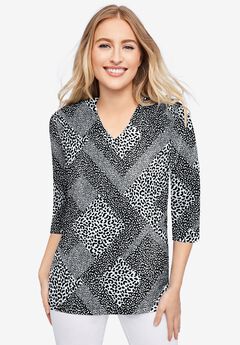 Stretch Cotton V-Neck Tee