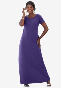 Stretch Cotton T-Shirt Maxi Dress