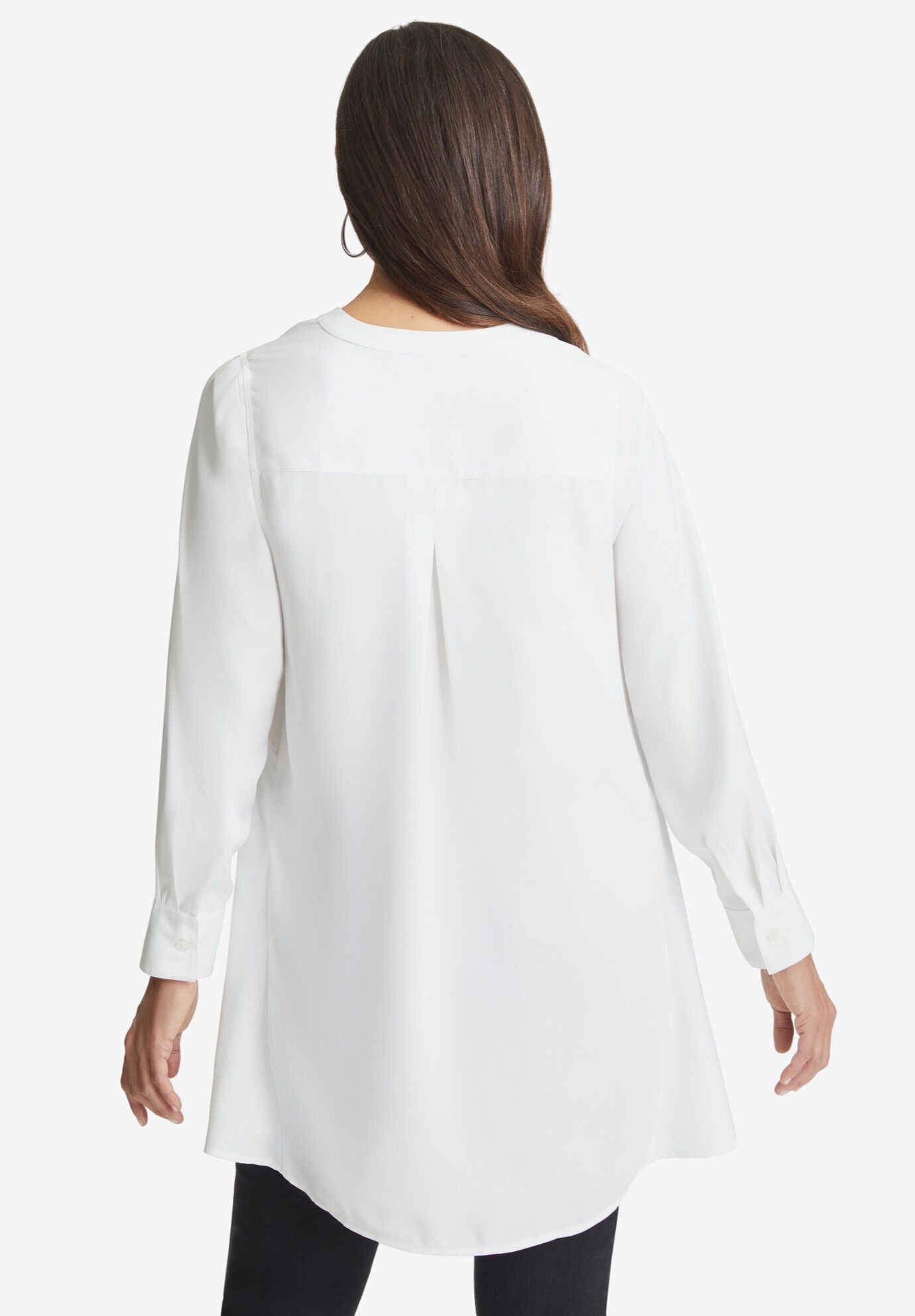 Georgette High Low Tunic, BLACK CHAIN, on-hover image number 1