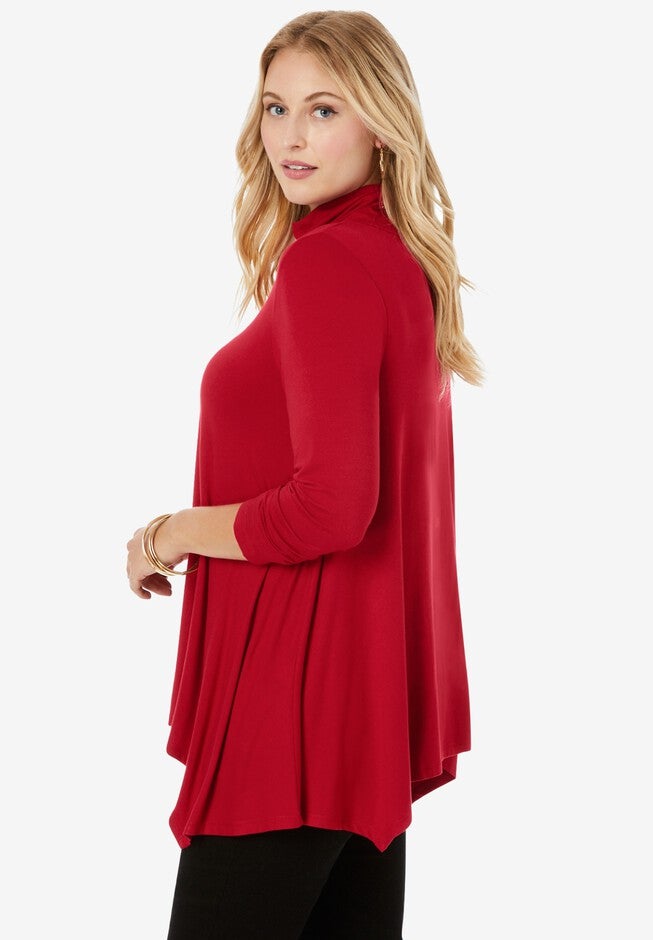 Turtleneck Sharktail Tunic, , alternate image number 2