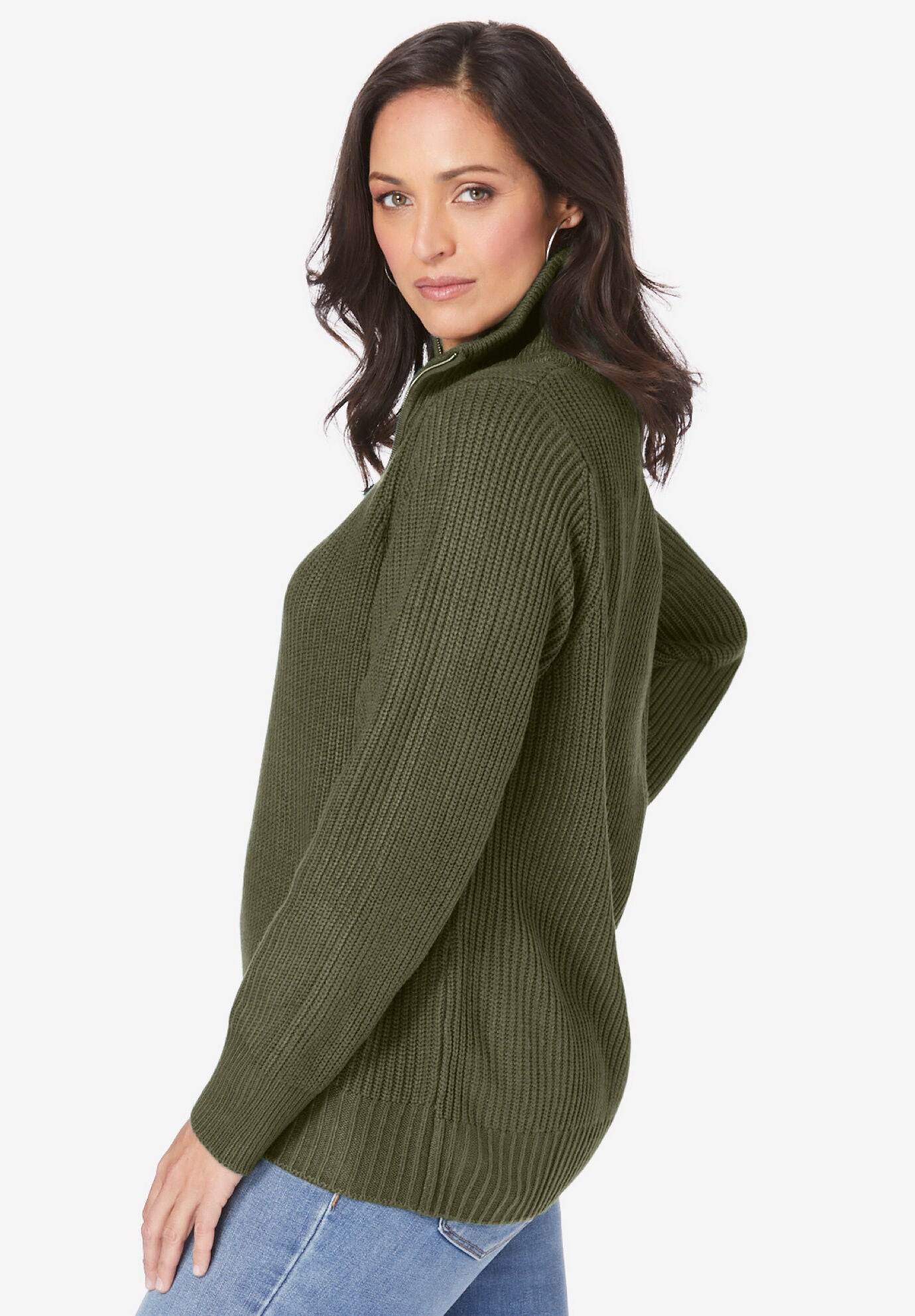 Shaker Quarter Zip Pullover, , alternate image number 2