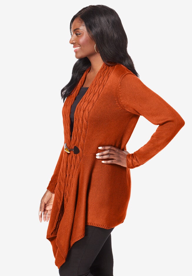 Toggle-Front Cardigan, , alternate image number 2