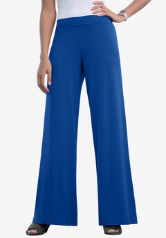 Stretch Knit Wide Leg Pant
