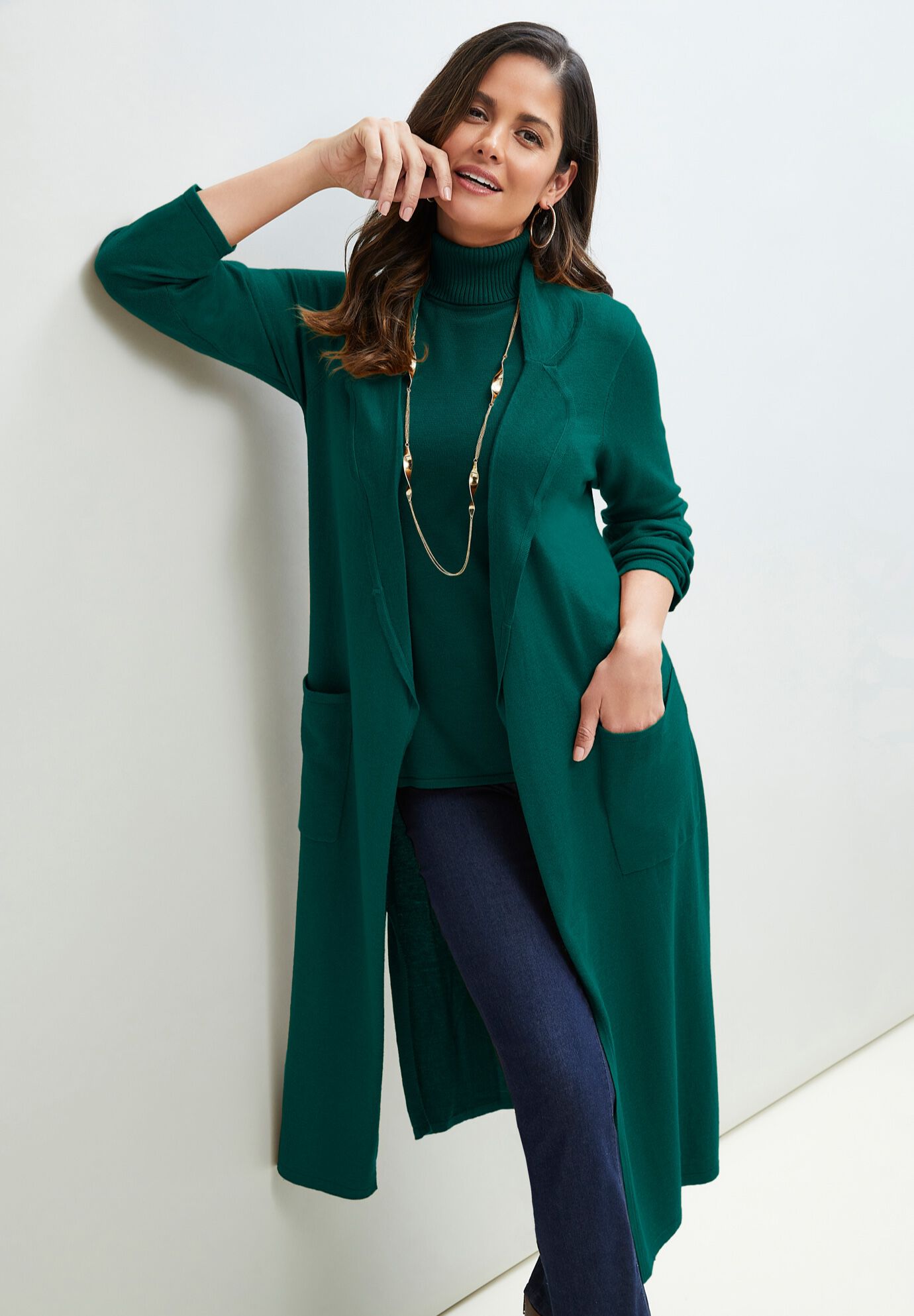 Cashmere Collared Duster, , alternate image number 4