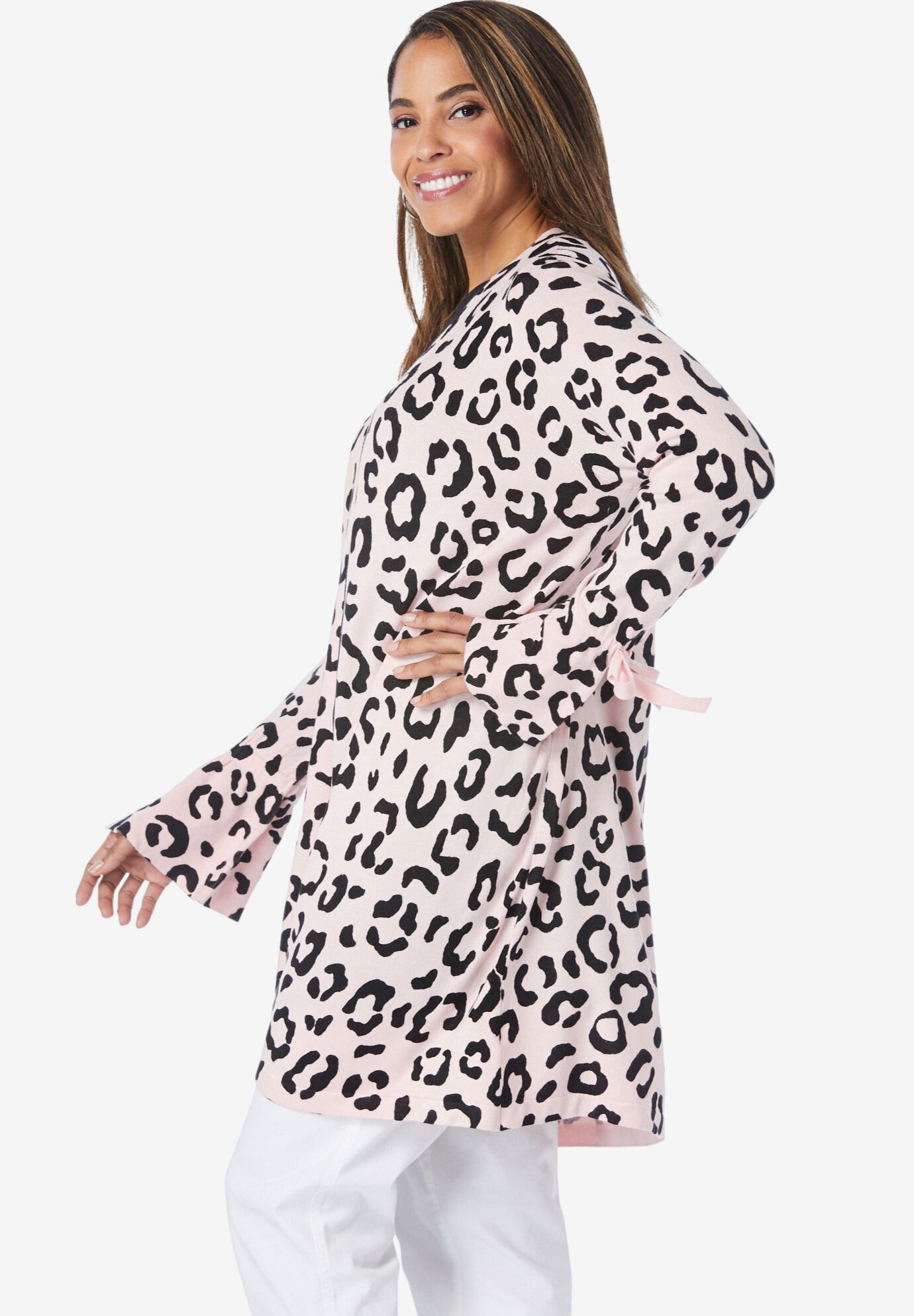 bell sleeve cardigan sweater