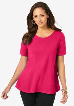 Stretch Cotton Trapeze Tee