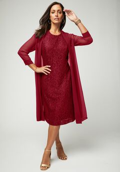 2-Piece Lace Jacket Dress