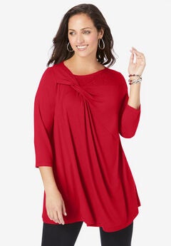 Twist-Front Trapeze Tunic