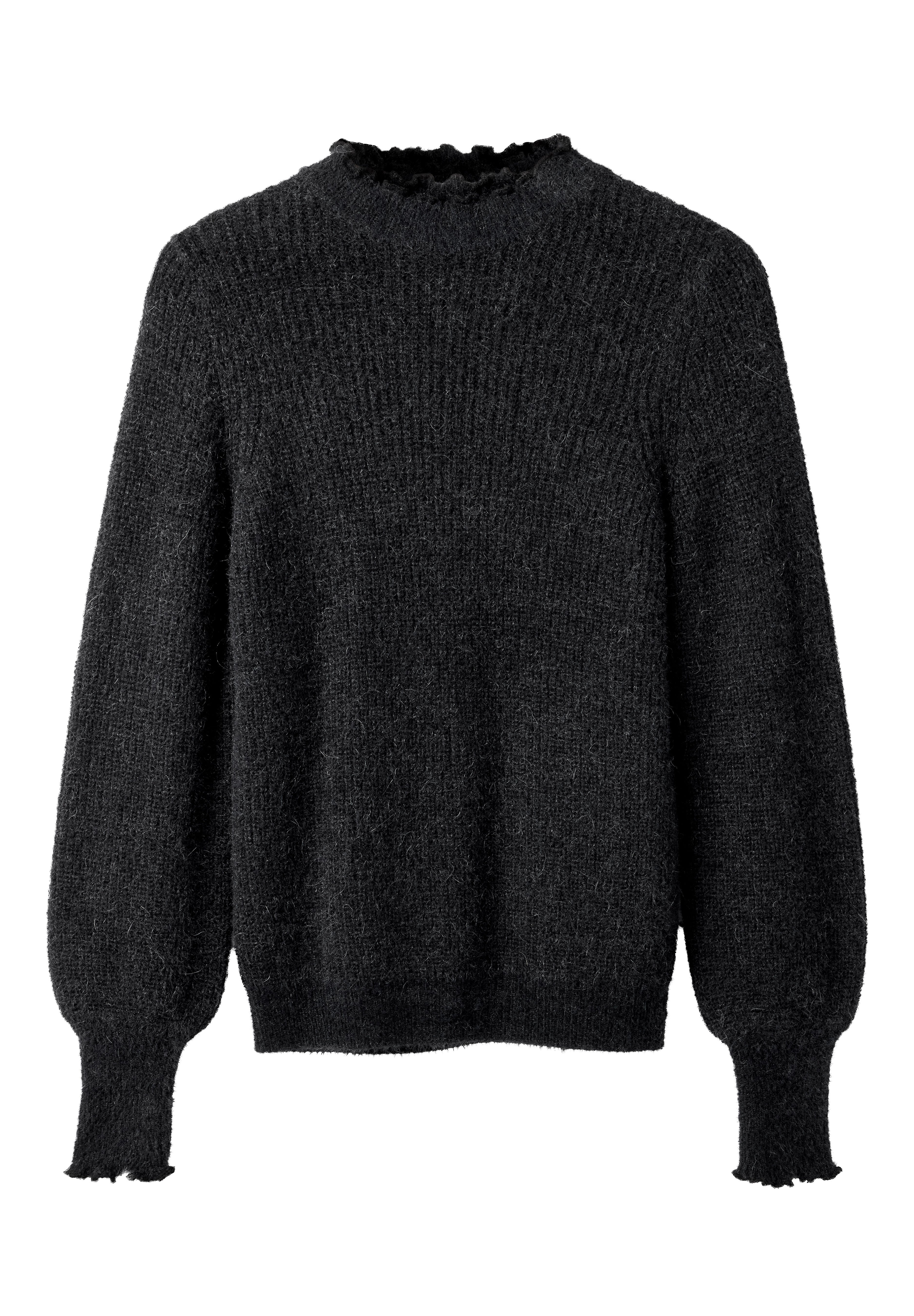 Lofty Mockneck Sweater, BLACK, alternate image number 3