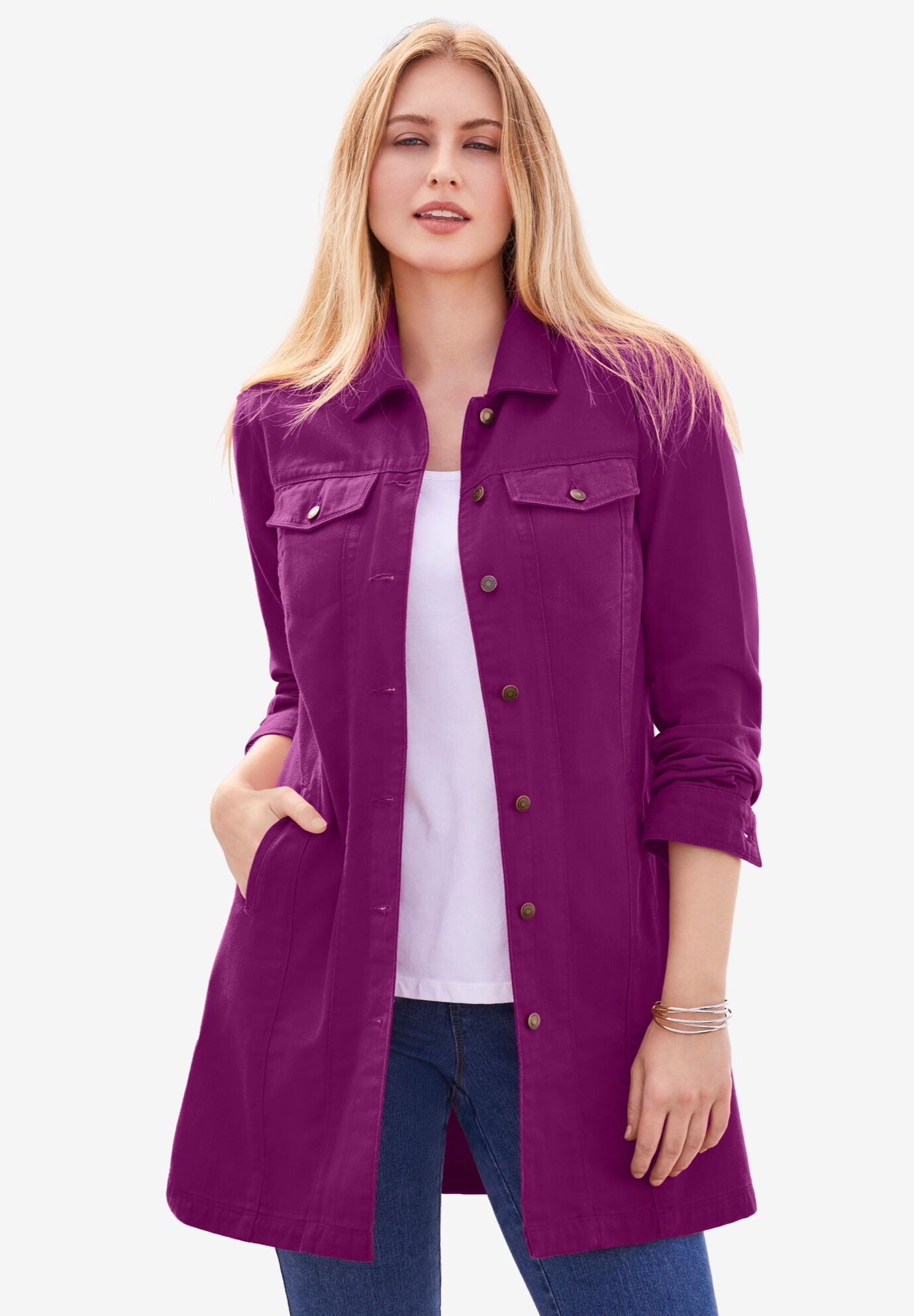 Long Denim Jacket | Woman Within