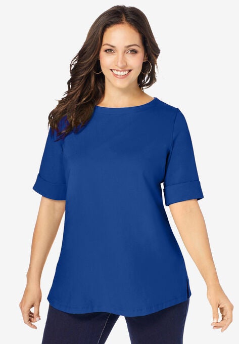 Cuff Tee, DARK SAPPHIRE, hi-res image number null