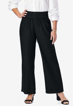 Plus Size High Waist Wide Leg Pants