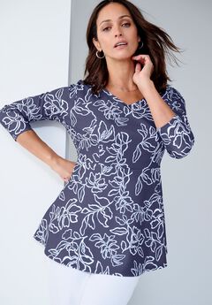 Knit Crepe Sweetheart Neckline Peplum Top