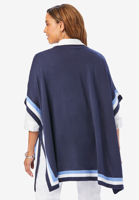 Colorblock Poncho, , on-hover image number null