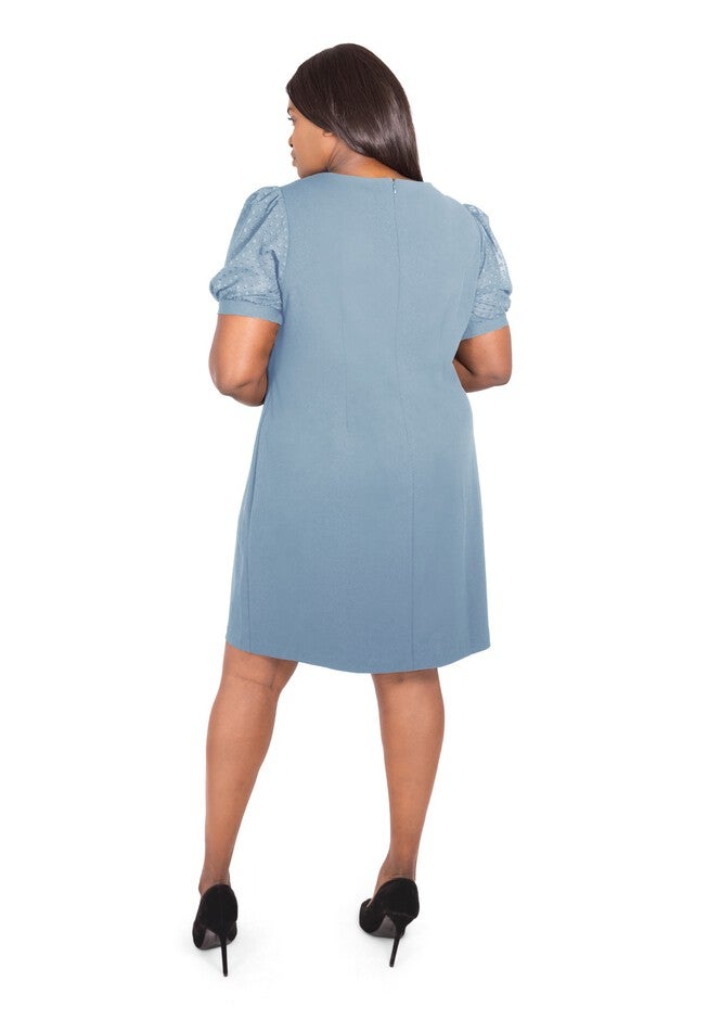 Swiss Dot Dress, POWDER BLUE, on-hover image number null