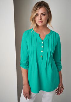 Stretch Pleated Tunic
