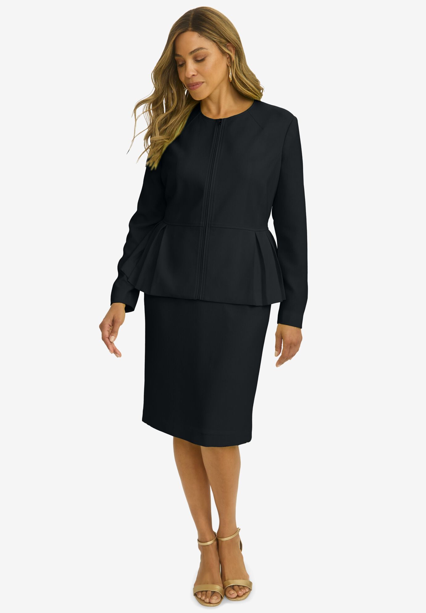 Peplum skirt suit clearance