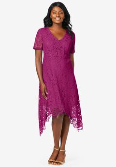 Plus Size Lace Dresses With Sleeves
