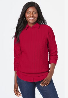 Cable Crewneck Sweater