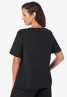 Crepe Button Shoulder Top, , on-hover image number null