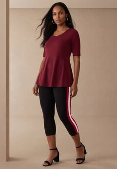Plus Size Burgundy Pants